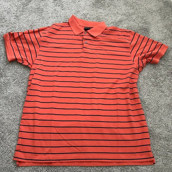 Jos A Bank Traveler's Collection Striped Orange Polo Shirt Size XXL - Picture 1 of 3